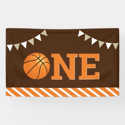 Basketball 1. Geburtstag Party Banner (Horizontal)