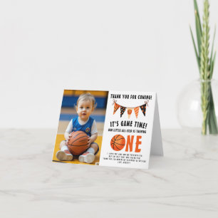 Basketball 1. Geburtstagsfeier Dankeskarte