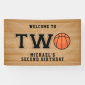 Basketball 2. Geburtstag Banner (Horizontal)