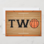Basketball 2. Geburtstag Foto Einladung (Rückseite)