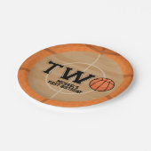 Basketball 2. Geburtstag Pappteller (Schrägansicht)