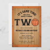 Basketball 2. Geburtstag Party Einladung (Vorderseite)