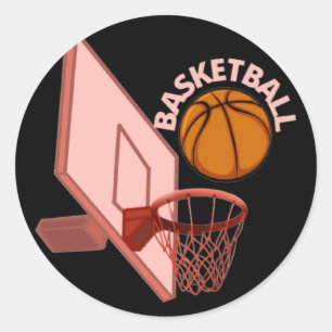 Basketball 2 runder aufkleber