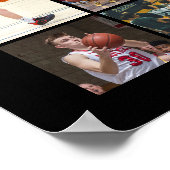 Basketball 30 Photo Collage Player Number Poster (Ecke)