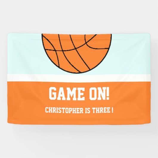 Basketball 3 Geburtstag Banner (Horizontal)