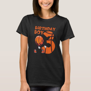 Basketball 3. Geburtstag Boy Basketball Spieler 3  T-Shirt