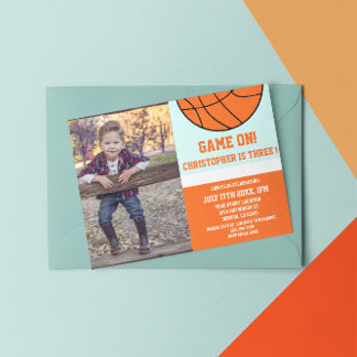 Basketball 3 Geburtstag Einladung