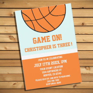 Basketball 3 Geburtstag Einladung