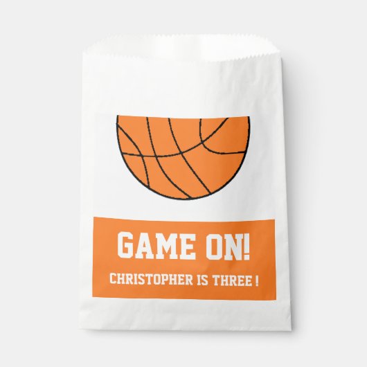 Basketball 3 Geburtstag Geschenktütchen (Vorderseite)