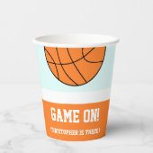 Basketball 3 Geburtstag Pappbecher (Vorderseite)