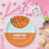 Basketball 3 Geburtstag Pappteller (Party)