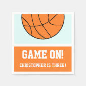 Basketball 3 Geburtstag Serviette (Vorderseite)