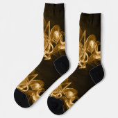 Basketball 3D abstraktes Gold Socken (Linkes Detail)