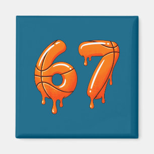 Basketball 67 Meme Lustig Cool Slam Dunk Für Junge Magnet