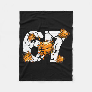 Basketball 67 Sechs Sieben 6 7 Kinder Lustig Gen A Fleecedecke