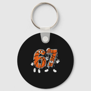 Basketball 67 Sechs Sieben Cool Meme 6 7 Lustig Dr Schlüsselanhänger