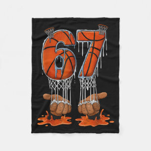 Basketball 67 Sechs Sieben Lustiges Gen-Alpha-Meme Fleecedecke