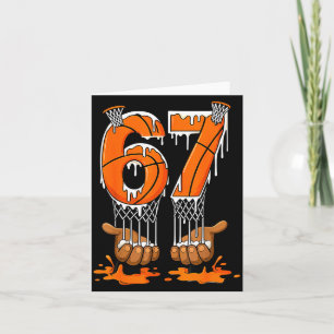 Basketball 67 Sechs Sieben Lustiges Gen-Alpha-Meme Karte