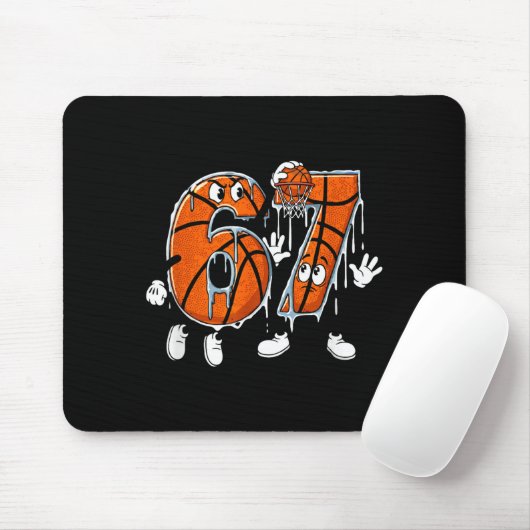 Basketball 67 Six Seven Cool Meme 6 7 Funny Drip N Mousepad (Mit Mouse)