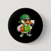 Basketball 67 Six Seven Funny Basketball Meme Drip Button (Vorderseite)