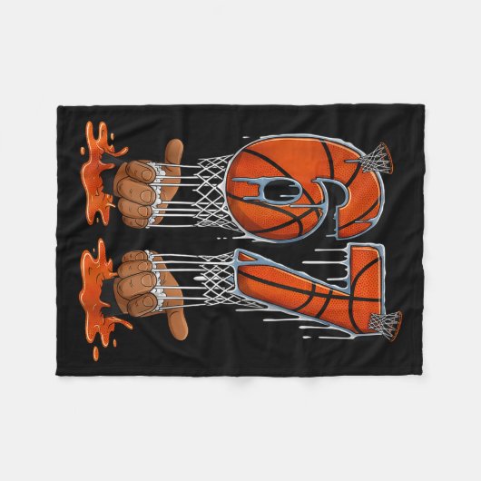 Basketball 67 Six Seven Funny Gen Alpha Meme Drip Fleecedecke (Vorderseite (Horizontal))