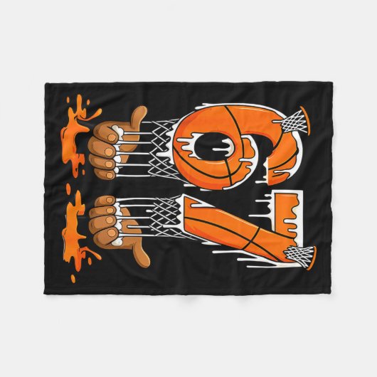 Basketball 67 Six Seven Funny Gen Alpha Meme Drip  Fleecedecke (Vorderseite (Horizontal))