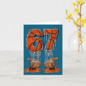 Basketball 67 Six Seven Funny Gen Alpha Meme Drip Karte (Gelbe Blume)