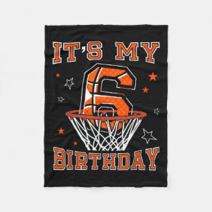 Basketball 6. Geburtstag Dunk Geschenk für 6 Jahre Fleecedecke