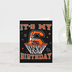 Basketball 6. Geburtstag Dunk Geschenk für 6 Jahre Karte