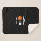 Basketball 7 Foto Collage Fleece Decke Sherpadecke (Vorderseite (Horizontal))