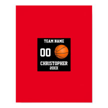 Basketball 7 Foto Collage Roter Teamname