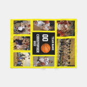 Basketball 7 FotoCollage Gelb Fleecedecke (Vorderseite (Horizontal))