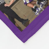 Basketball 7 FotoCollage Lila klein Fleecedecke (Ecke)