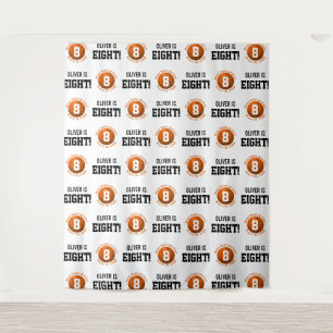 Basketball 8. Geburtstag Junge Step & Repeat Hin Wandteppich