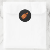 Basketball 8 runder aufkleber (Tasche)