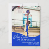 Basketball Abschluss Ankündigung Einladung (Vorderseite)