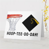 Basketball-Abschluss Karte (Gelbe Blume)