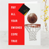 Basketball-Abschluss-Karte Karte (Gelbe Blume)