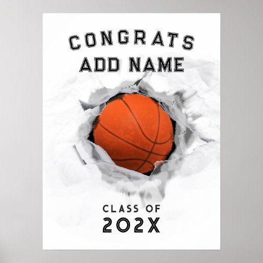 Basketball-Abschluss Poster (Vorne)