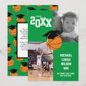 Basketball Abschluss Sportgrün Ankündigung (Vorne/Hinten)