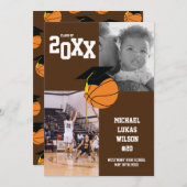 Basketball Abschluss Sports Brown Ankündigung (Vorne/Hinten)