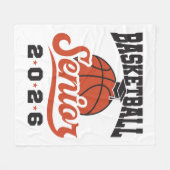 Basketball-Absolvent 2026 Fleecedecke (Vorderseite (Horizontal))