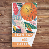 Basketball Abstract Design Team Spielernummer Handtuch