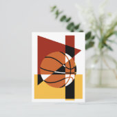 Basketball Abstrakt Postkarte (Stehend Vorderseite)
