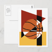 Basketball Abstrakt Postkarte (Vorne/Hinten)