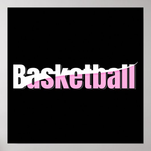 Basketball Abstrakt Swish - Giro Word Art Poster (Vorne)