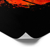 Basketball Abstrakte Aquarellkunst Poster (Ecke)