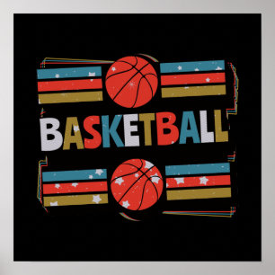Basketball-Abstrakte Wortkunst - Minimalistisch Poster