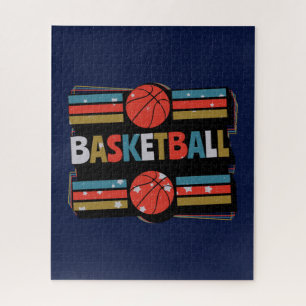Basketball-Abstrakte Wortkunst - Minimalistisch Puzzle