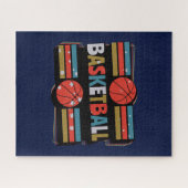 Basketball Abstraktes Word Kunst, Minimalistisch Puzzle (Horizontal)